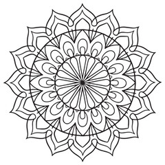 Stunning Mandala coloring page for kids round art colouring book page illustrations