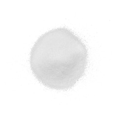 White sugar isolated on transparent background. pile of powdered sugar top view.Flat lay.Heap of...
