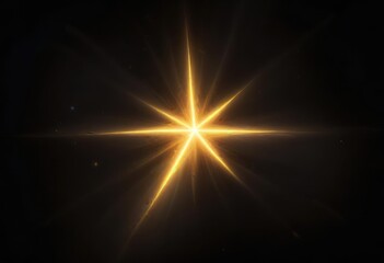 Dynamic yellow Celestial Explosion set. Black Background with Glowing golden Sunburst, Digital Lens Flare, and Color-Adjusted Light Rays