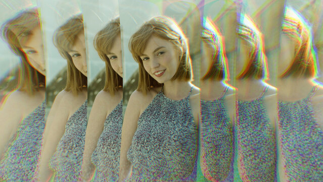 Lines Multiscreen Prism Lens Effect with Chromatic FX