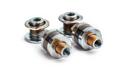 Transformer Bushings: Insulating devices for connecting transformers to external electrical circuits isolated on white background