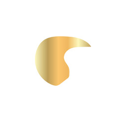 Liquid Fluid Golden Gradient random organic shapes