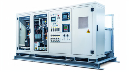 Power Factor Correction Equipment: Equipment for improving power factor in electrical systems isolated on white background