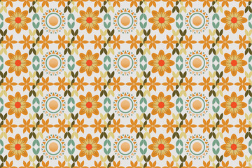Navajo tribal vector seamless pattern. Native American ornament. Ethnic South Western decor style. Ikat Boho geometric ornament. Vector seamless pattern. Mexican blanket, rug. Woven carpet