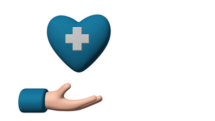 The blue background highlights the concept of development and medical well-being. Ideal for illustrating business benefits