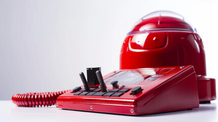 Fototapeta premium Emergency Communication Systems: Systems for communicating emergency information to plant personnel isolated on white background