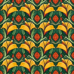 Cala Lillies Kente background tiles