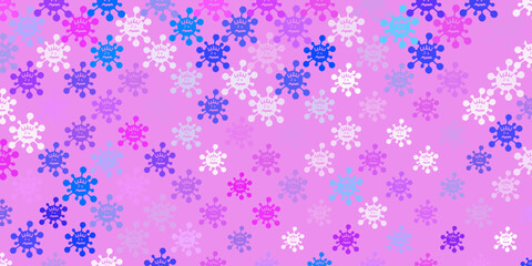 Light Blue, Red vector texture with disease symbols.