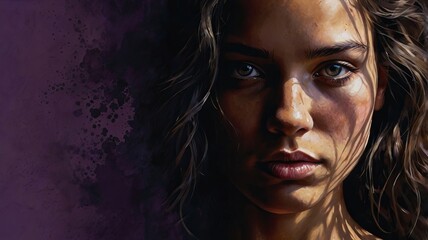 Women Portrait Painting, Illustrations , water color ,ai generated