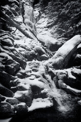 Fototapeta premium Race Brook Falls Winter Massachusetts