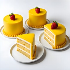 3D yellow cake