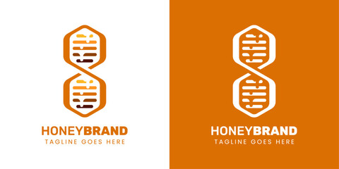 Honey Infinity Logo, Ideal for Organic Honey Brand