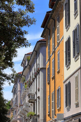 Fototapeta premium historical buildings in the downtown of milan italy 