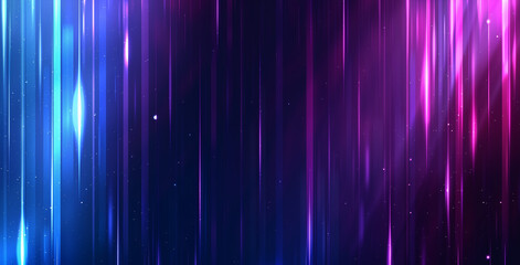 Fototapeta premium Neon Light Streaks in Vertical Motion 