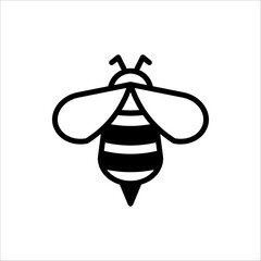 Bee icon. Vector illustration for web design. isolated on white background.