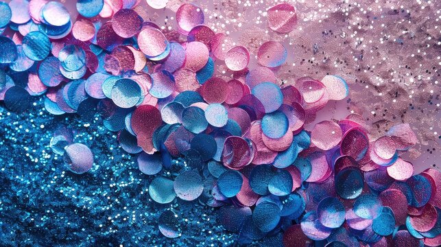 Abstract Blue Pink Pearl Glitter Background