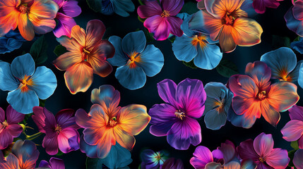 Fototapeta premium Dark flower pattern