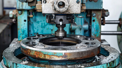 Fototapeta premium Valve Grinding Machines: Resurfaces valve seats for a proper seal isolated on white background