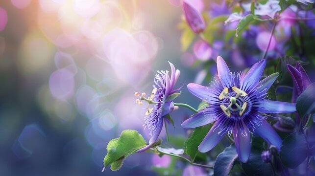 passiflora paradise stunning passionflower floral background natures beauty