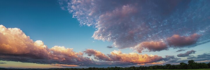 International Clean Air Day for Blue Skies. cloudy sky. clouds at sunset. clouds at dawn. blue sky