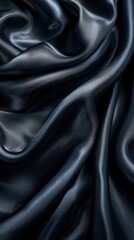 Fototapeta premium Dark and luxurious silk texture with elegant folds, perfect for backgrounds, fabric designs, and high-end product presentations.