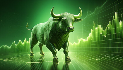 bull on the background