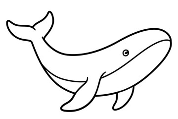 Humpback whale black and white drawing