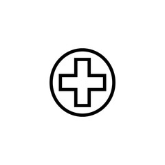 first aid kit icon on white background