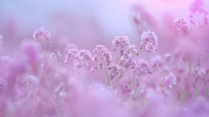 Fototapeta premium Close up of flowers of buckwheat in a field : Generative AI