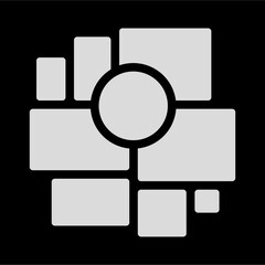 Pictures or photos frame collage. comics page grid layout abstract photo frames and digital photo wall template