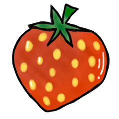 strawberry cartoon doodle