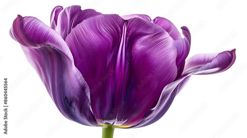 Aufkleber Purple   tulip flower  on white isolated background with clipping path Closeup For design Nature : Generative AI