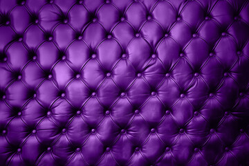 texture of dark purple leather sofa, button tufting pattern, elegant, luxury, shiny, photorealistic // ai-generated 