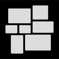 Pictures or photos frame collage abstract photo frames and digital photo wall template