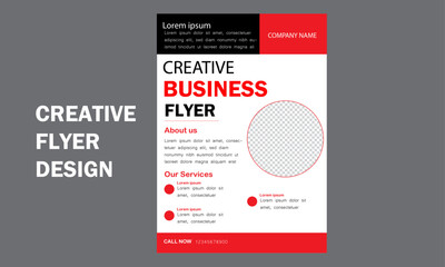 Creative modern minimal flyer template design 