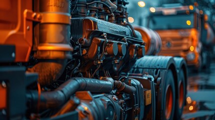 A close up of a car engine with a lot of detail