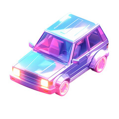 Cute car 3D illustration