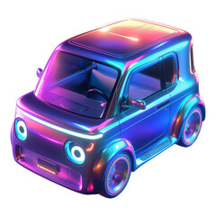 Cute car 3D illustration