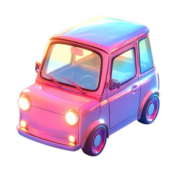 Cute car 3D illustration