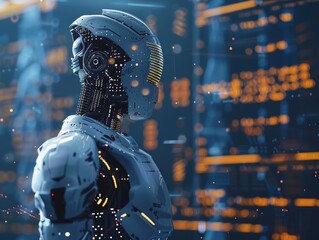 Futuristic AI Coding Agent in Digital EnvironmentNumber Seven