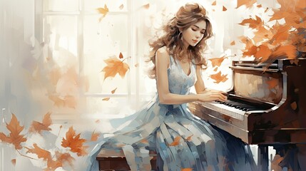 woman in a dress