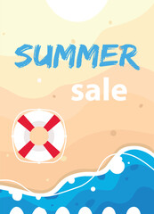 Hot Summer Sale coupon concept