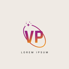 Alphabet letter VP PV unique logo vector template illustration