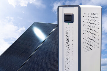 Solar panel with rechargeable energy storage