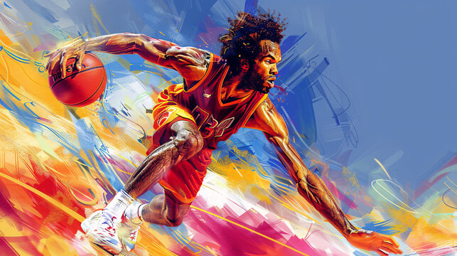 3x3 Basketball Game at Paris Olympics 2024, Paris 2024, Ai generated