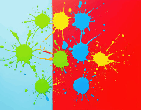 Vibrant Splatter Art: A Colorful Display of Abstract Expressionism