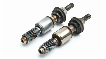 Exhaust gas oxygen (EGO) sensors for monitoring exhaust oxygen levels isolated on white background