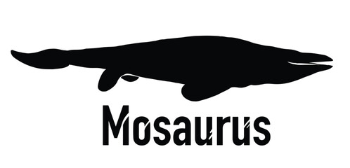 Vector Mosaurus Siluet