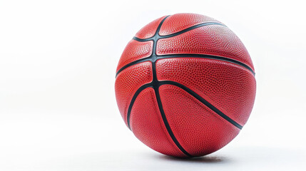 Fototapeta premium Red basketball isolated on white background.
