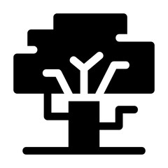 Tree Glyph Icon Vector